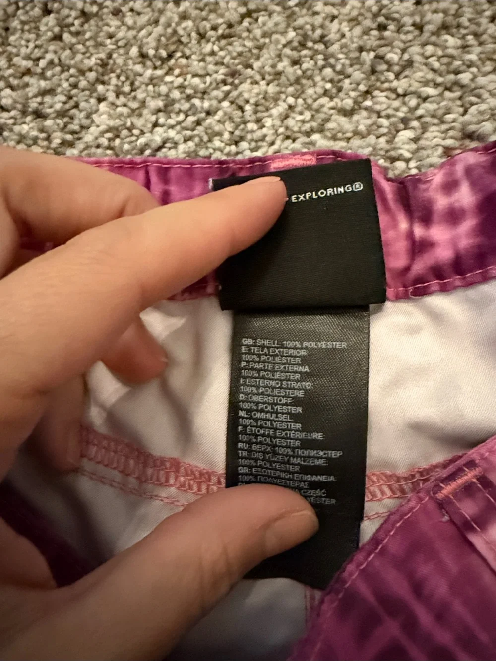 The North Face girls Purple Tie-Dye Board Swim Shorts Medium 10/12